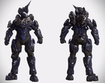 Front and back views of the FOTUS armor.