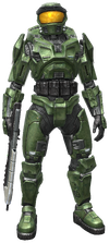 A render of John-117, as he appears in Halo: Fireteam Raven.