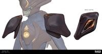 Concept art of the Harbinger's shoulder armor.