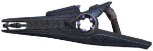 A cropped screenshot of the Sulok-pattern beam rifle in Halo 2.