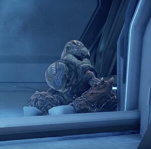 A sleeping Jabjab imprisoned on Genesis.