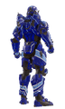 Back view of the armor with Saboteur skin in Halo 5: Guardians.