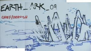 Concept art for the "Ark" as it was known in Halo 2.