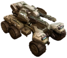 Cutout of the SP42 Cobra MBT in Halo Wars.