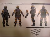 Andrew Thivyanathan concept art, with Josh Holmes signature welcoming Andrew to the Halo universe.[2]