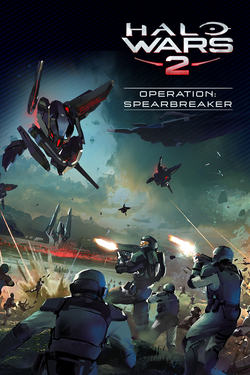 Halo Wars 2: Operation: SPEARBREAKER press kit image featuring the cover art.