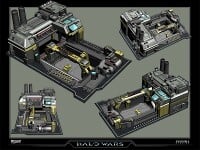 Concept model revisions for the UNSC Vehicle Depot.
