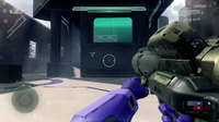 First-person view of the M57 on Pegasus in the Halo 5: Guardians Multiplayer Beta.