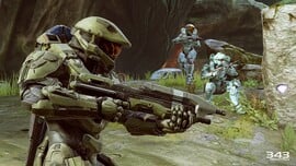 John-117 and Blue Team on the level Reunion.