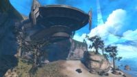 The exterior of the Cartographer's security facility in Halo: Combat Evolved Anniversary.