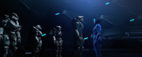 Cortana and Blue Team in Halo 5: Guardians.