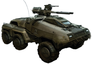 Cutout of the M35 Cougar cropped from this concept piece, used in the Halo Encyclopedia (2022 edition).