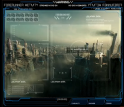 Holographic readout of Adelaide created by Axis for the Halo 5: Guardians intro