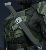 Close up of the Wolf Fang machete.