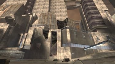 The Soccer ball easter egg in Halo 2 campaign level Metropolis.