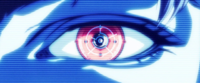 The Iris symbol projecting onto Cortana's eyes.