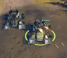 M850 Grizzlies during the Second Ark Conflict in Halo Wars 2.