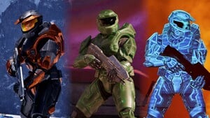 A colated image showing 3 skins in Halo: Campaign Evolved.