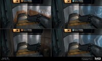 Concept art of the subway station staircase.