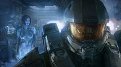 Concept art of John-117 and Cortana in the UNSC Forward Unto Dawn.