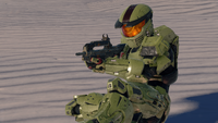 A Mark IV-clad Spartan-IV sliding with a BR85 battle rifle.