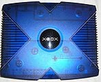 The Asian Ice Blue Halo 2 Xbox console.