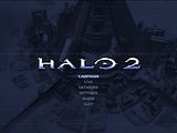 The Halo 2 main menu screen.