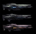 Early concepts of the Forward Unto Dawn for Halo 4.