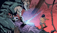 A Kig-Yar Storm wielding a painglass saber on Sephune III .