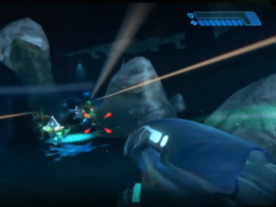 Screenshot of the alphamoon level cut from Halo 2.