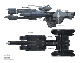 Concept art for the UNSC Adraste.