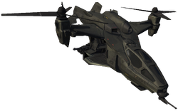 Halo: Reach press kit image featuring a render of a UH-144 Falcon.