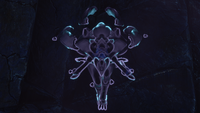 A Promethean Knight's translocation stance, surrounded by what may be a quantum field.