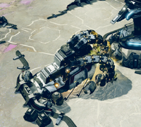 An Augmented Extractor attached to an outpost.