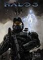 Proposed cover art for the Halo 3 manual featuring John-117 and Cortana.
