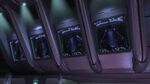 Close-up of the Banshee storage area in the corvette's hangar bay.
