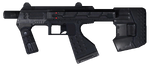A left side view of the M7/Caseless SMG in Halo 3.