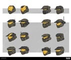 Concept art of various helmets for the Mark IV armor core in Halo Infinite.