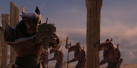 Sanghelli Honor Gaurdsmen with the Keystone in Halo: The Television Series.
