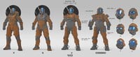 Near-finalized concept exploration for the OSTEO combat engineering suit.