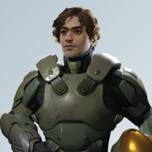 Ash as he appears in the Halo Encyclopedia (2022 edition).