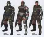 Comparison between the post-war armors worn by marines and a medic in Halo 4.
