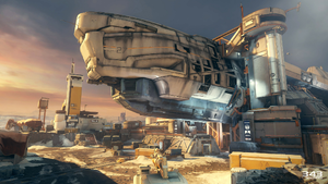 Screenshot of Skirmish at Darkstar, a map introduced in the Ghosts of Meridian update.