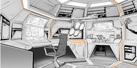 Concept art of Endymion II's laboratory.