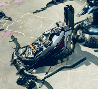 A screenshot of a Banished outpost building with a War Council attached in Halo Wars 2.