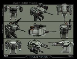 Early concept model explorations for the M5 Talos turret and its various upgrades.