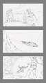 Storyboards for an unused campaign scenario in a 343 Industries-era game.