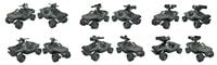 Various Warthog models in Halo: Reach.