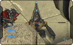 The SRS99C-S2 AMB's targeting reticule featured in Halo 2. Note how the ammunition is shown compared to the Halo: CE counterpart