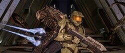 John-117 and Thel 'Vadam in Installation 00's citadel. From Halo 3 level The Covenant.